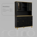 Ver imagem 4 de Kit Cozinha Retrô 5 Portas 3 Gavetas