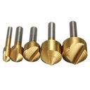 Ver imagem 4 de Kit 5 Broca Escariadora Conica Ferro Madeira Metal 6 a 19 Mm
