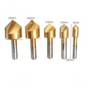 Ver imagem 3 de Kit 5 Broca Escariadora Conica Ferro Madeira Metal 6 a 19 Mm