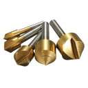 Ver imagem 5 de Kit 5 Broca Escariadora Conica Ferro Madeira Metal 6 a 19 Mm