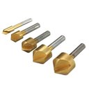 Ver imagem 1 de Kit 5 Broca Escariadora Conica Ferro Madeira Metal 6 a 19 Mm