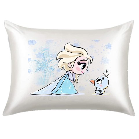 Fronha Cetim Antifrizz Personalizada Princesa Elsa Chiby m1