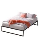 Ver imagem 1 de Cama Casal sem Cabeceira Robusta Aço Ferro Metal Tamanho Queen 158x198 Cor Preto Mobbili Ca-03