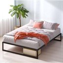 Ver imagem 3 de Cama Casal sem Cabeceira Robusta Aço Ferro Metal Tamanho Queen 158x198 Cor Preto Mobbili Ca-03