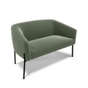 Ver imagem 1 de Sofá Namoradeira 2 Lugares Pé Ferro Preto Stella Bouclê Menta D03 - D'rossi