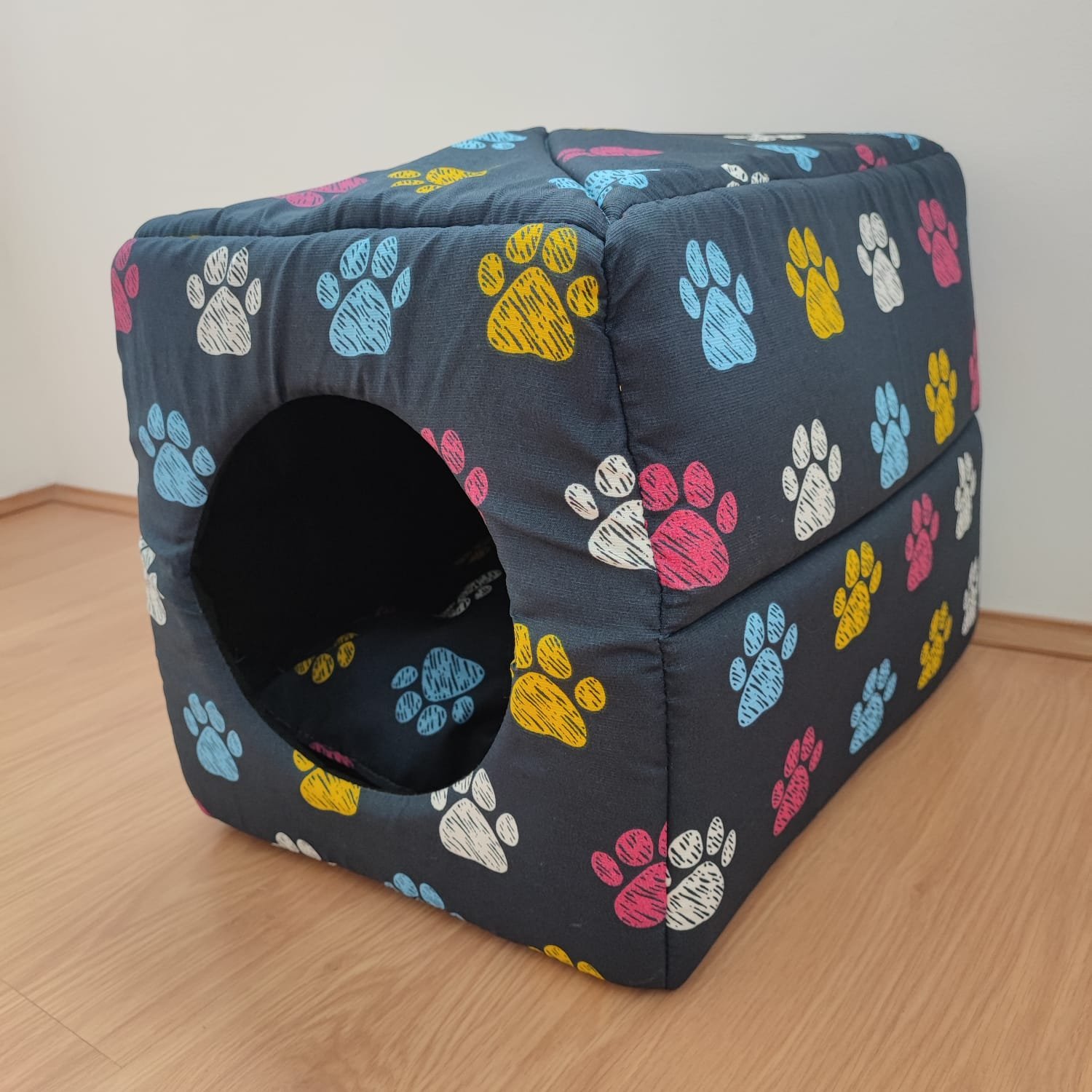 Cama Toca Tipo Iglu Cães Pequenos e Gatos - 2 em 1 Pet Lover:azul