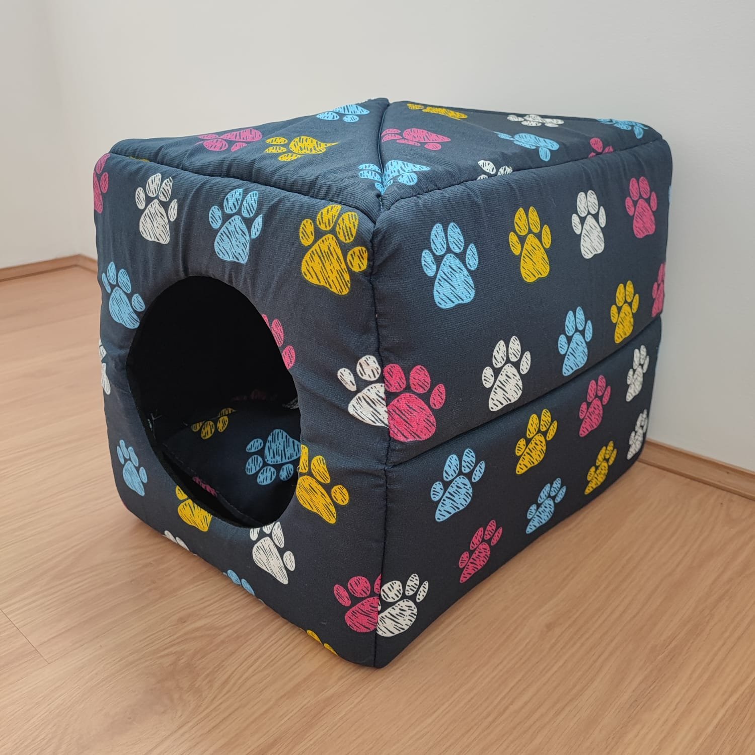 Cama Toca Tipo Iglu Cães Pequenos e Gatos - 2 em 1 Pet Lover:azul - 6