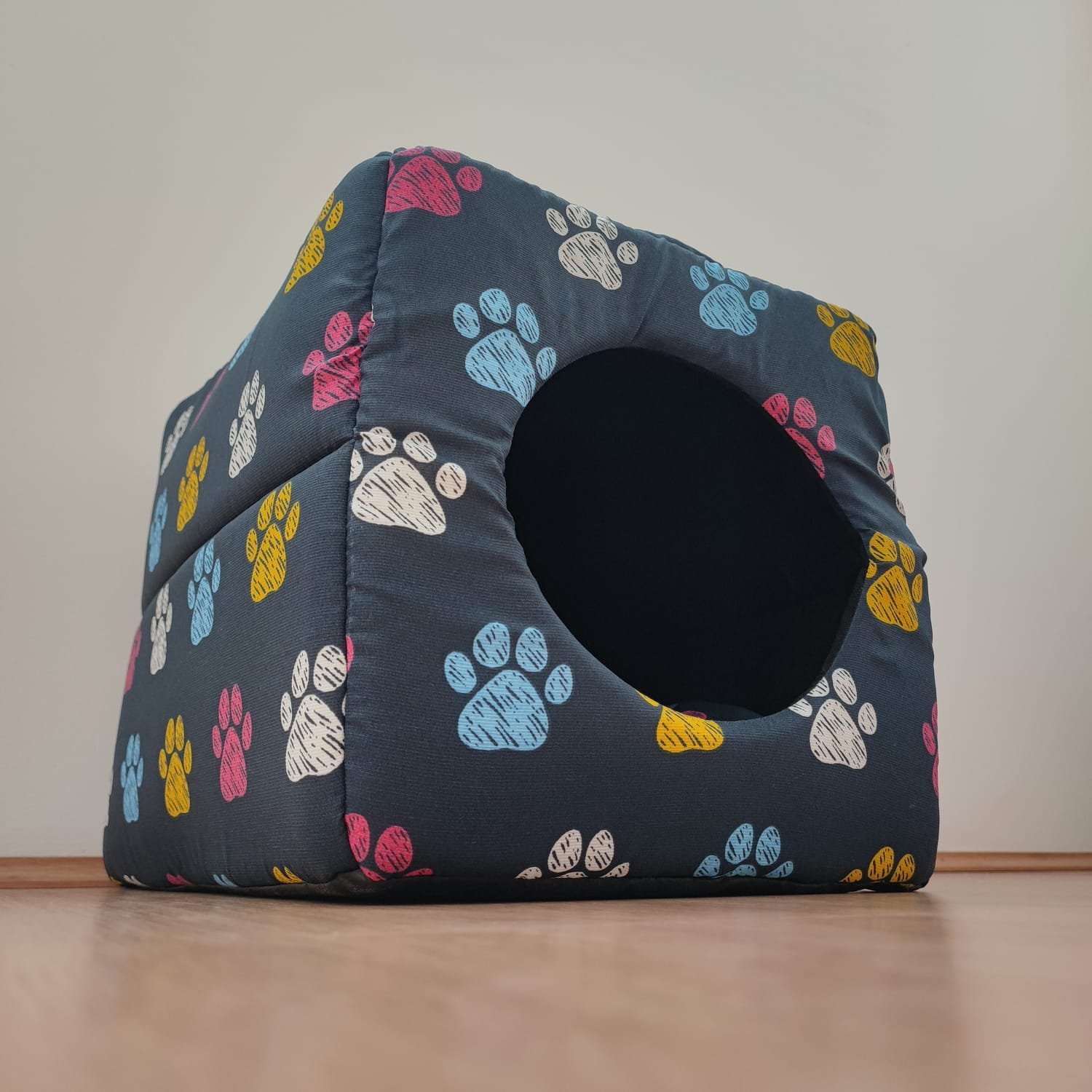 Cama Toca Tipo Iglu Cães Pequenos e Gatos - 2 em 1 Pet Lover:azul - 8