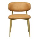 Ver mais imagens de Cadeira Moderna Estofada Confortável Sala Jantar Gourmet Navy Colorido/Dourada/Couro Ecológico Durango Kaki