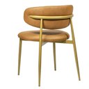 Ver imagem 4 de Cadeira Moderna Estofada Confortável Sala Jantar Gourmet Navy Colorido/Dourada/Couro Ecológico Durango Kaki