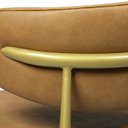 Ver imagem 5 de Cadeira Moderna Estofada Confortável Sala Jantar Gourmet Navy Colorido/Dourada/Couro Ecológico Durango Kaki