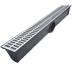 Ralo Linear 15x80 Alumínio Coletor Maior Volume Saída Central de 100mm com Tela