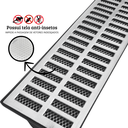 Ver imagem 3 de Ralo Linear 15x80 Alumínio Coletor Maior Volume Saída Central de 100mm com Tela