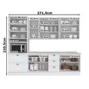 Ver imagem 4 de Cozinha Completa 7 Peças Americana 2 Aéreos 1 Paneleiro 2balcões 2 Complementos C5p45 Branco