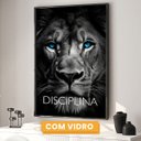 Ver imagem 4 de Quadro Decorativo Disciplina Foco Execução 3 telas 60x90 Leão Tigre Águia para Sala, Escritório, Hall Com Vidro