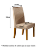Kit de Capas de Cadeira Estofada 4 Lugares Mesa de Jantar Protege Muda a Decoração Malha Helanca Lis - 3