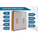 Ver imagem 2 de Guarda Roupa Casal 4 Portas e 2 Gavetas C- Pés Espanha Naturale-grafite - Rufato