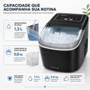 Ver imagem 4 de Máquina de Gelo Portátil 12kg 220V Produção de 9 Cubos
