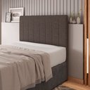 Ver imagem 7 de Cabeceira Cama Box Casal Ivana 140cm Linho Marrom - Abmaza
