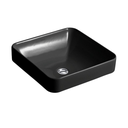 Ver imagem 1 de Cuba para Banheiro Kohler Vox de Sobrepor Quadrada 41x41cm Preta Fosca| 2661BR-7 Preto
