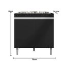 Ver imagem 4 de Balcão Para Cooktop Armário De Cozinha Andréia - AJL Móveis - Preto