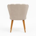 Ver imagem 4 de Kit 2 Cadeiras Decorativas para Penteadeira Quarto Mesa de Jantar Liz Bege