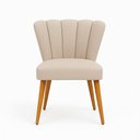 Ver imagem 1 de Kit 2 Cadeiras Decorativas para Penteadeira Quarto Mesa de Jantar Liz Bege