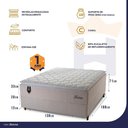 Ver imagem 3 de Cama Box Casal 138x188 Roma Molas Ensacadas King House