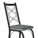 Ver imagem 3 de Conjunto De Mesa Com 4 Cadeiras Malva Tampo De Vidro 107cm SF Preto Fosco Assento Andorinha Artefamo