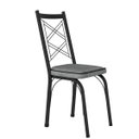 Ver imagem 2 de Conjunto De Mesa Com 4 Cadeiras Malva Tampo De Vidro 107cm SF Preto Fosco Assento Andorinha Artefamo