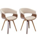 Ver imagem 1 de Conjunto com 2 Caderias para Sala de Jantar Betina Bege/Creme