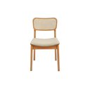 Ver imagem 6 de Cadeira de Jantar Livia Madeira Amêndoa com Encosto Ergonomico em Palhinha:linho Areia