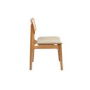 Ver imagem 5 de Cadeira de Jantar Livia Madeira Amêndoa com Encosto Ergonomico em Palhinha:linho Areia