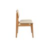 Cadeira de Jantar Livia Madeira Amêndoa com Encosto Ergonomico em Palhinha:linho Areia - 5