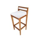 Ver imagem 6 de Banqueta Baixa 70cm para Bancada Assento Estofado em Sintetico Cecilia:mel com Sintetico Off White