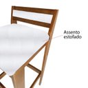 Ver imagem 7 de Banqueta Baixa 70cm para Bancada Assento Estofado em Sintetico Cecilia:mel com Sintetico Off White