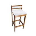 Ver imagem 2 de Banqueta Baixa 70cm para Bancada Assento Estofado em Sintetico Cecilia:mel com Sintetico Off White