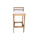 Ver imagem 3 de Banqueta Baixa 70cm para Bancada Assento Estofado em Sintetico Cecilia:mel com Sintetico Off White