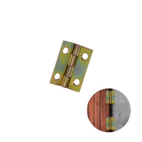 Dobradiça Bicromatizada 25 x 19 mm em Aço 20 Peças