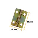 Ver imagem 4 de Dobradiça Bicromatizada 25 x 19 mm em Aço 20 Peças