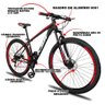 Bicicleta 21V Ksw Xlt Aro 29 Câmbios Shimano Alumínio 15" Preto/Vermelho - 23 - 3