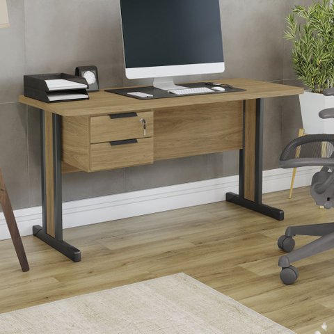 Conjunto com Mesa de Escritório 02 Peças Office Versátil Cj14-009 Kappesberg - Itapuã