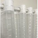 Ver imagem 2 de Cortina de Cozinha de Voil Branco Xadrez Janela Padrão