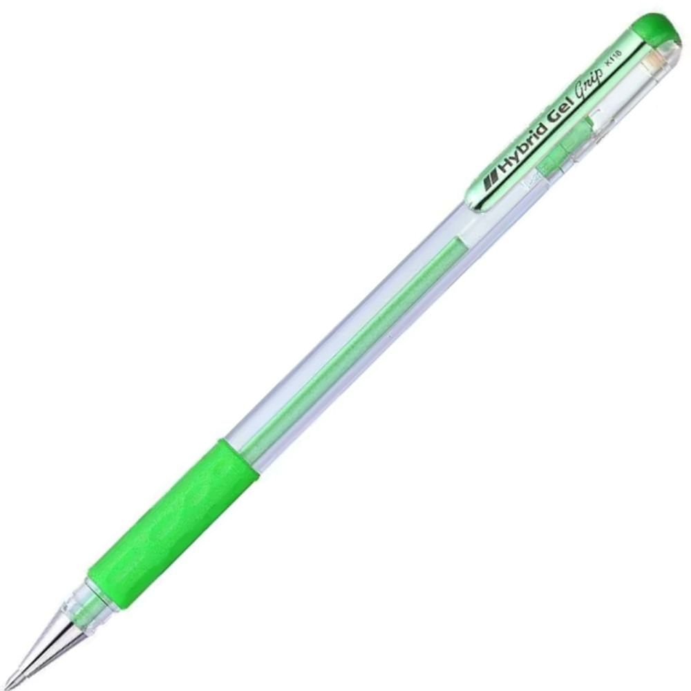 Caneta Hybrid Gel Grip Pastel K118 0.8mm- Verde- Pentel - 2