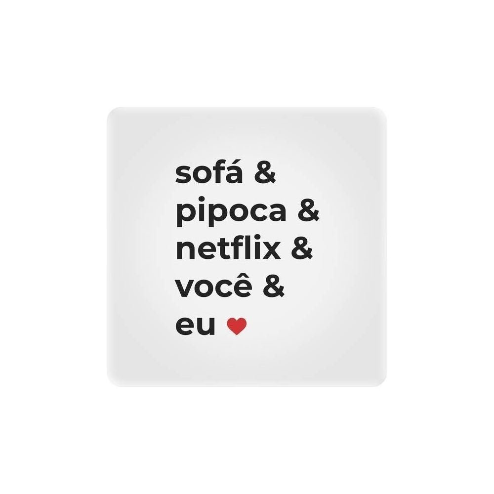 Luminária DecorFun Box Slim com LED - Sofá e Pipoca
