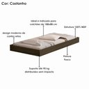 Ver imagem 4 de Cama Auxiliar Solteiro MDF 189x92 cm Mili Castanho Decmade