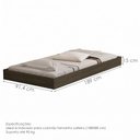 Ver imagem 3 de Cama Auxiliar Solteiro MDF 189x92 cm Mili Castanho Decmade