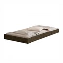 Ver imagem 1 de Cama Auxiliar Solteiro MDF 189x92 cm Mili Castanho Decmade