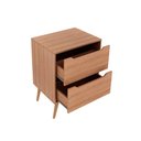 Ver imagem 4 de Balcão P/ Banheiro C/ Pés Bn3639 S/ Cuba C/ 2 Gavetas 60cm Amêndoa - Tecno Mobili