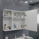 Ver imagem 6 de Armário para Banheiro 1 Porta com Espelho Branco